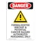 Signmission Safety Sign, OSHA Danger, 5" Height, Portrait, D-35-V-2018 OS-DS-D-35-V-2018 - alternate 1